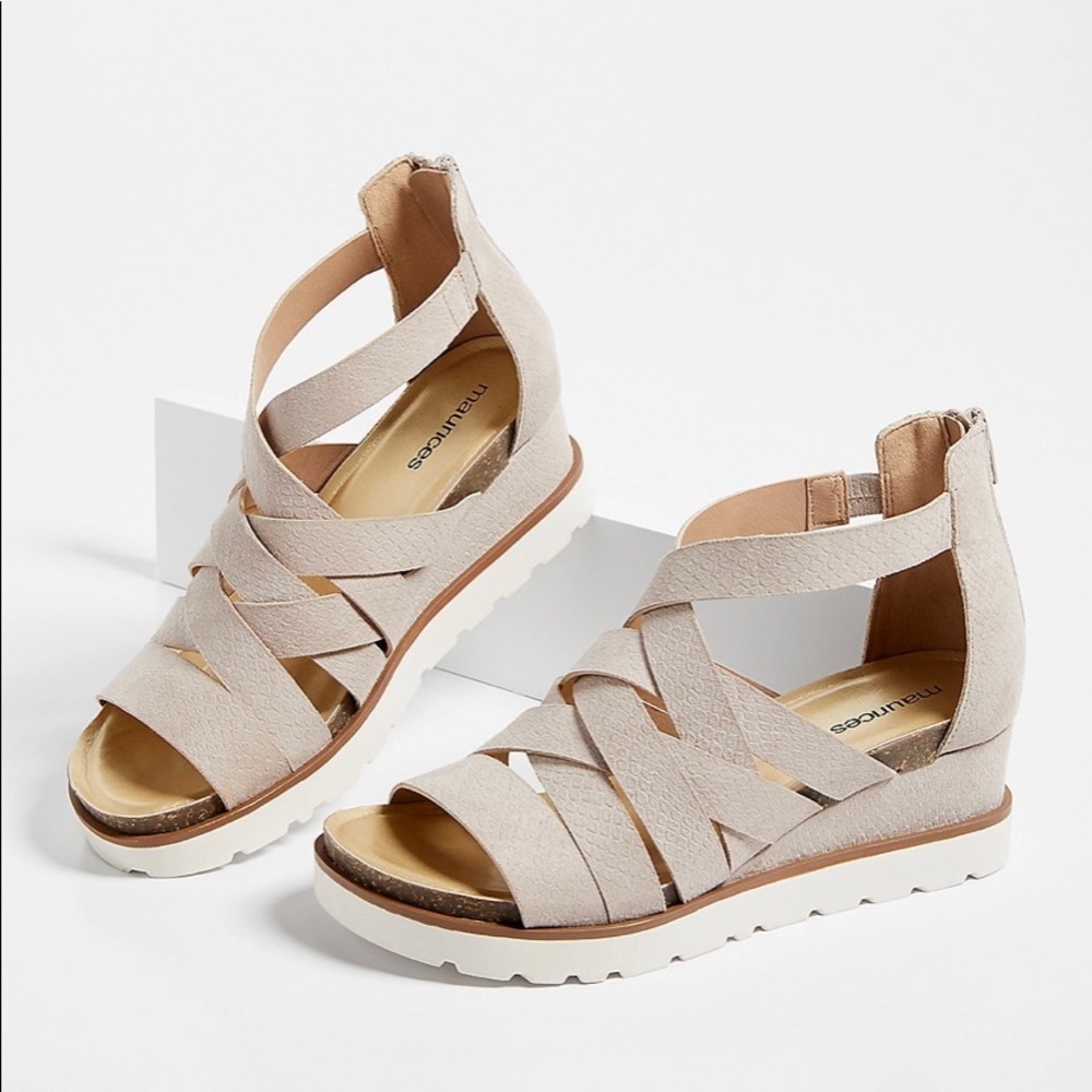 Finley Taupe Strappy Sporty Wedge by MAURICES.